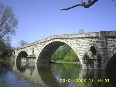 The bridge on Struma river at Nevestino village